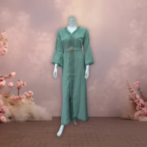 caftan jawhara Rayhane vert eau