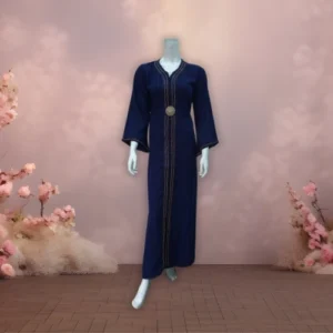 caftan jawhara Rayhane bleu nuit