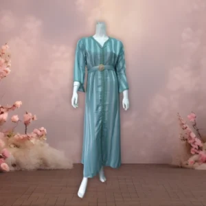 caftan jawhara Yasmine bleu clair