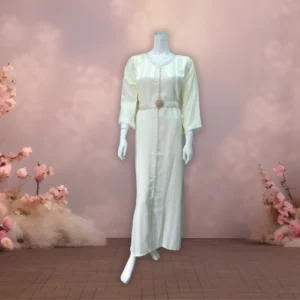 caftan jawhara Yasmine blanc