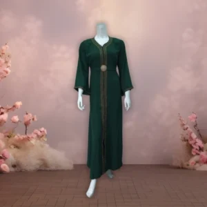 caftan jawhara Rayhane vert